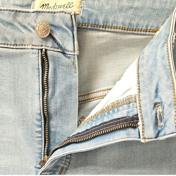 MADEWELL Women's Plus Size Super Soft Light Blue  10" High Rise Skinny Crop Jean - Picture 4 of 16